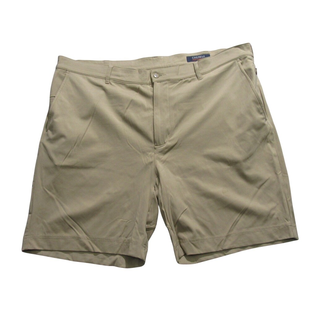 Cremieux Mens Shorts 40 x‎ 9 Khaki Stretch Nylon Spandex Performance